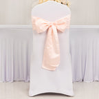 5 Pack Lamour Satin 6"x106" Chair Sashes Blush - Stylish Reusable Decorative Bows - Bell Racket Store