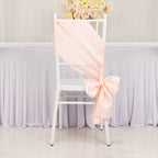 5 Pack Lamour Satin 6"x106" Chair Sashes Blush - Stylish Reusable Decorative Bows - Bell Racket Store