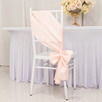 5 Pack Lamour Satin 6"x106" Chair Sashes Blush - Stylish Reusable Decorative Bows - Bell Racket Store