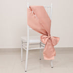5 Pack Lamour Satin 6"x106" Chair Sashes Dusty Rose - Stylish Reusable Decorative Bows - Bell Racket Store