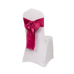 5 Pack Lamour Satin 6"x106" Chair Sashes Fuchsia - Stylish Reusable Decorative Bows - Bell Racket Store