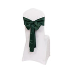 5 Pack Lamour Satin 6"x106" Chair Sashes Hunter Emerald Green - Stylish Reusable Decorative Bows - Bell Racket Store