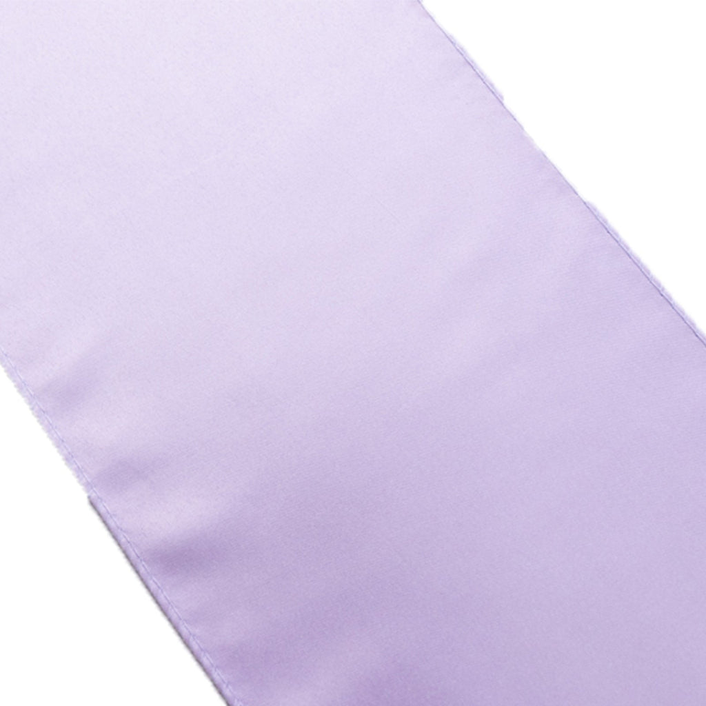 5 Pack Lamour Satin 6"x106" Chair Sashes Lavender Lilac - Stylish Reusable Decorative Bows - Bell Racket Store
