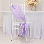 5 Pack Lamour Satin 6"x106" Chair Sashes Lavender Lilac - Stylish Reusable Decorative Bows - Bell Racket Store