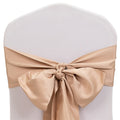5 Pack Lamour Satin 6"x106" Chair Sashes Nude - Stylish Reusable Decorative Bows - Bell Racket Store