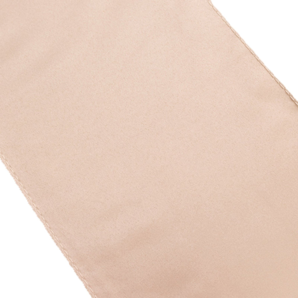 5 Pack Lamour Satin 6"x106" Chair Sashes Nude - Stylish Reusable Decorative Bows - Bell Racket Store
