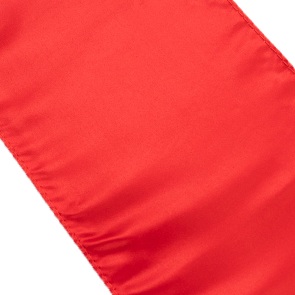 5 Pack Lamour Satin 6"x106" Chair Sashes Red - Stylish Reusable Decorative Bows - Bell Racket Store