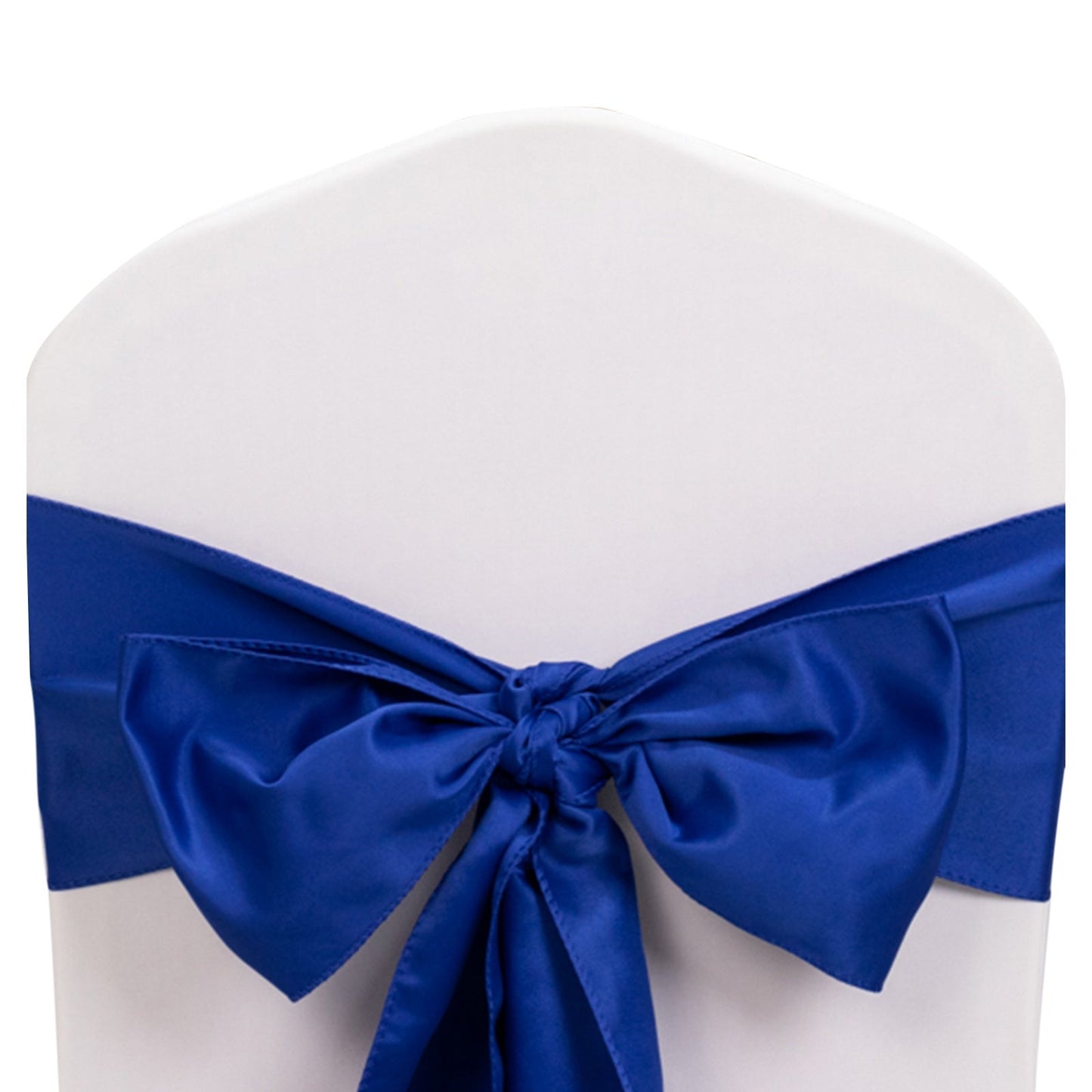 5 Pack Lamour Satin 6"x106" Chair Sashes Royal Blue - Stylish Reusable Decorative Bows - Bell Racket Store