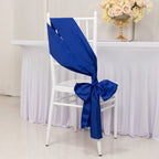 5 Pack Lamour Satin 6"x106" Chair Sashes Royal Blue - Stylish Reusable Decorative Bows - Bell Racket Store
