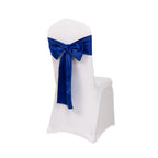 5 Pack Lamour Satin 6"x106" Chair Sashes Royal Blue - Stylish Reusable Decorative Bows - Bell Racket Store
