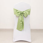 5 Pack Lamour Satin 6"x106" Chair Sashes Sage Green - Stylish Reusable Decorative Bows - Bell Racket Store
