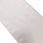 5 Pack Lamour Satin 6"x106" Chair Sashes Silver - Stylish Reusable Decorative Bows - Bell Racket Store