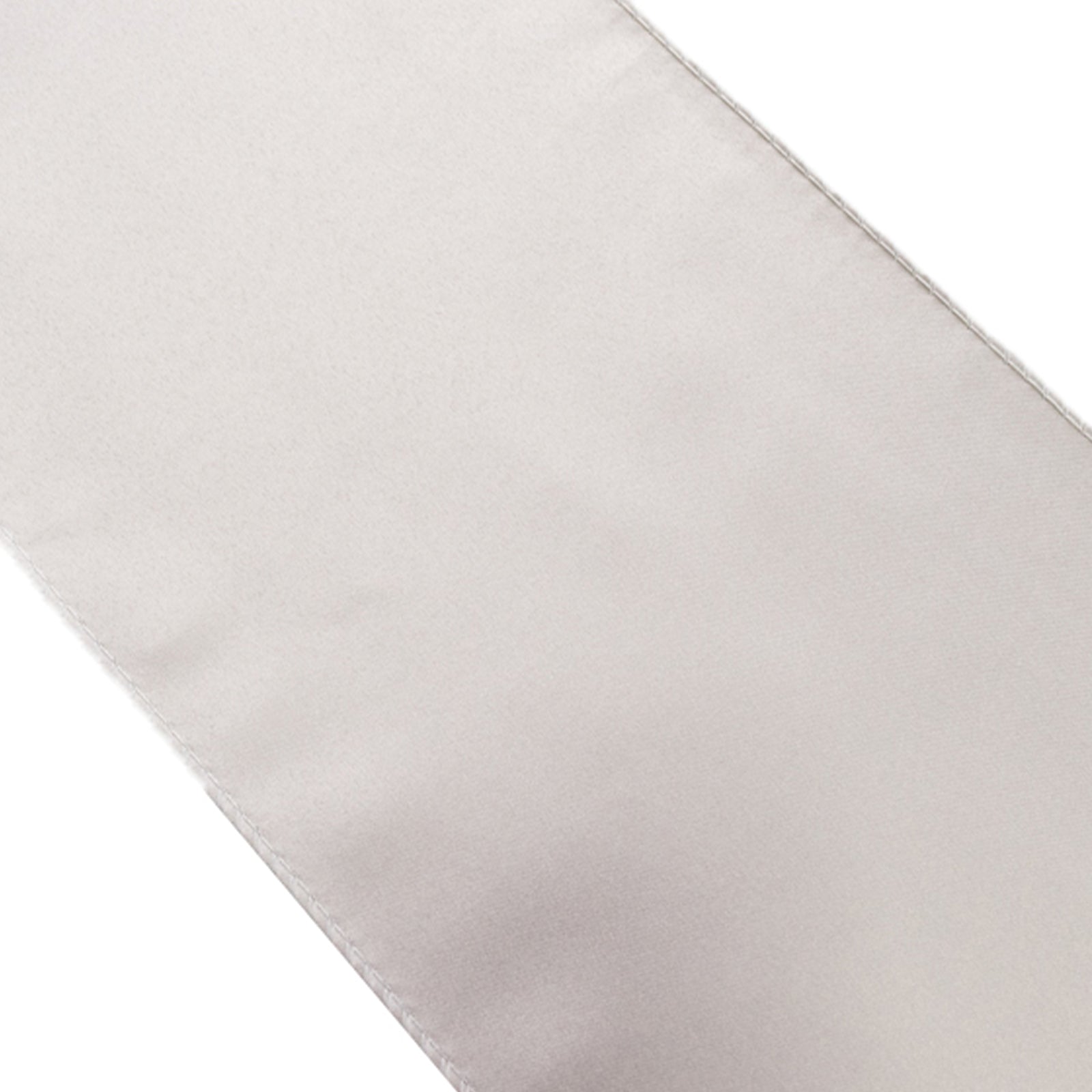 5 Pack Lamour Satin 6"x106" Chair Sashes Silver - Stylish Reusable Decorative Bows - Bell Racket Store