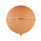 5 Pack Large Matte Pastel Blush Biodegradable Balloons, 36" Round Eco - friendly Thickened Latex Party Balloons - Bell Racket Store