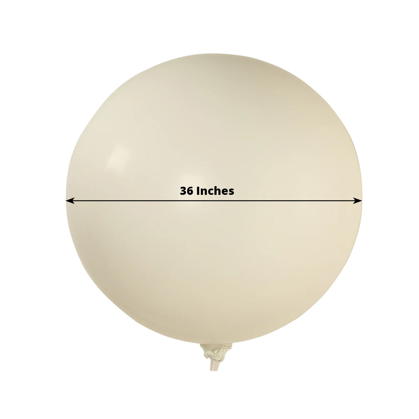 5 Pack Large Off White Biodegradable Balloons, 36" Thickened Extra Strong Eco - friendly Latex Helium Party Balloons - Bell Racket Store