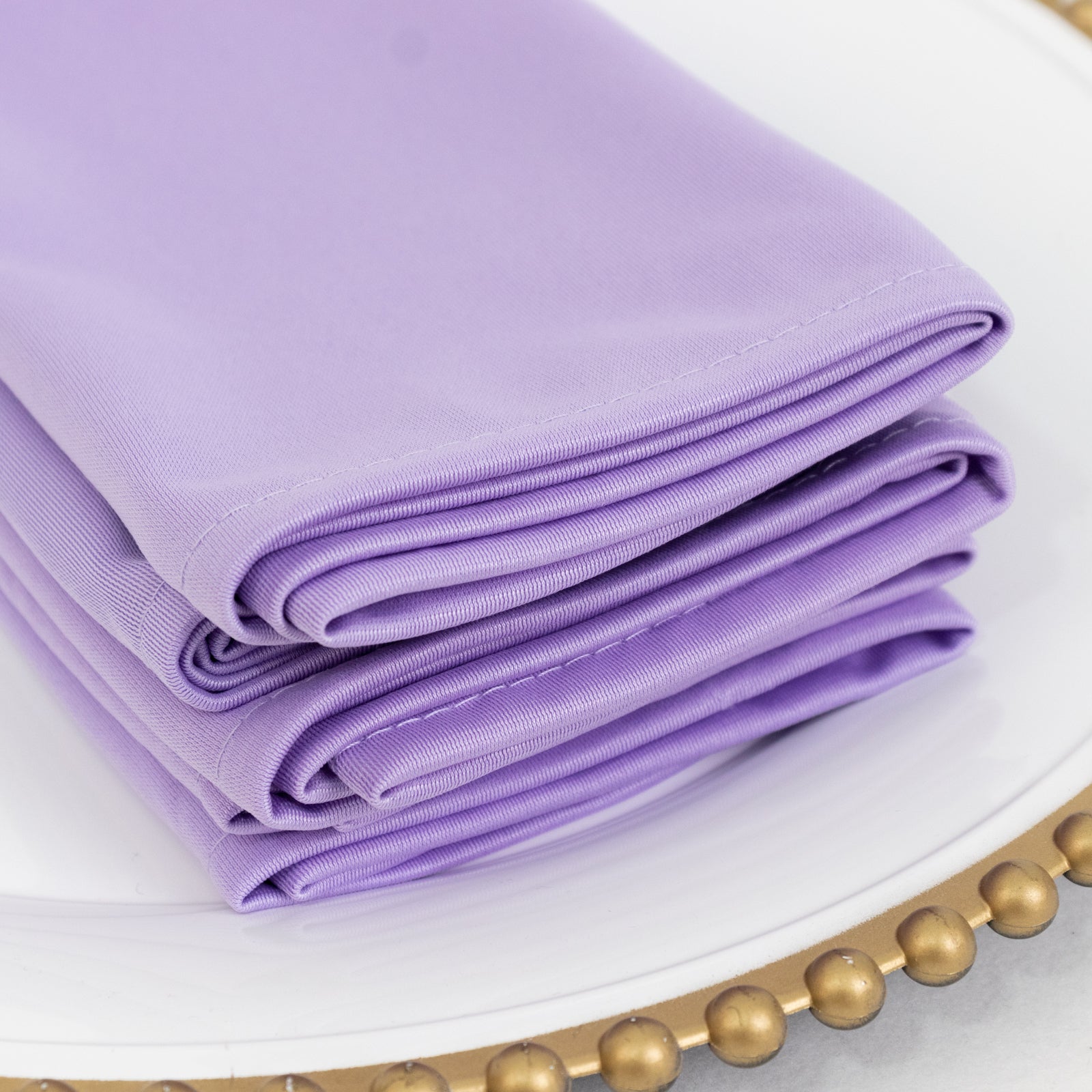 5 Pack Lavender Lilac Scuba Napkins â€“ 17"x17", Wrinkle - Free & Stain Resistant Cloth Napkins - Bell Racket Store