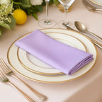 5 Pack Lavender Lilac Scuba Napkins â€“ 17"x17", Wrinkle - Free & Stain Resistant Cloth Napkins - Bell Racket Store