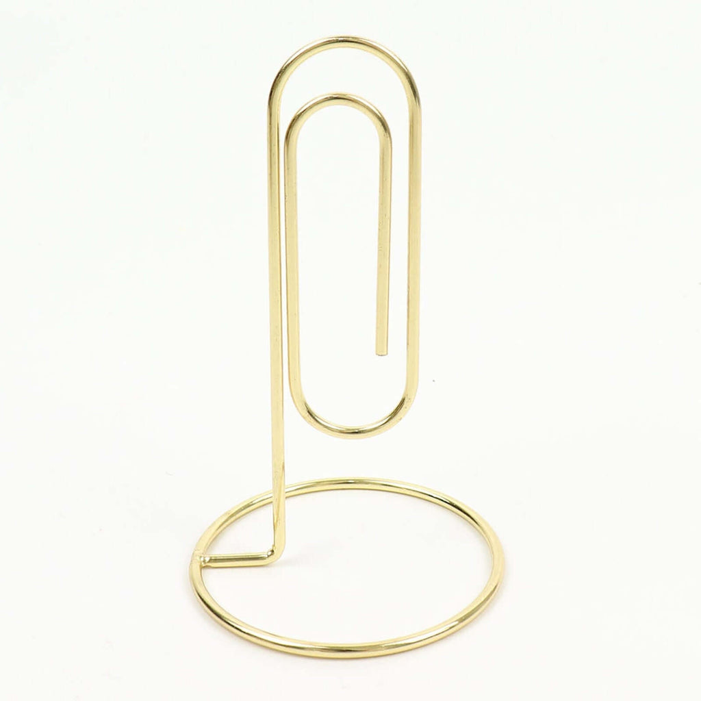 5 - Pack Metal Card Holder Stands Paperclip Design Gold - Table Number Stands and Wedding Menu Clips 5" - Bell Racket Store