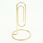 5 - Pack Metal Card Holder Stands Paperclip Design Gold - Table Number Stands and Wedding Menu Clips 5" - Bell Racket Store