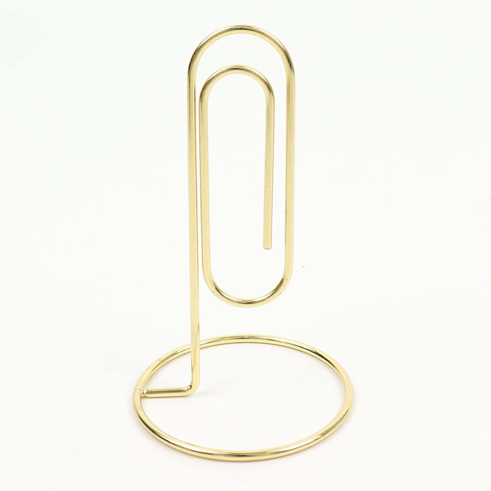 5 - Pack Metal Card Holder Stands Paperclip Design Gold - Table Number Stands and Wedding Menu Clips 5" - Bell Racket Store