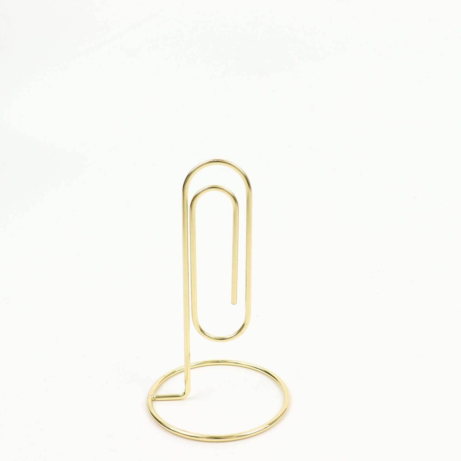 5 - Pack Metal Card Holder Stands Paperclip Design Gold - Table Number Stands and Wedding Menu Clips 5" - Bell Racket Store