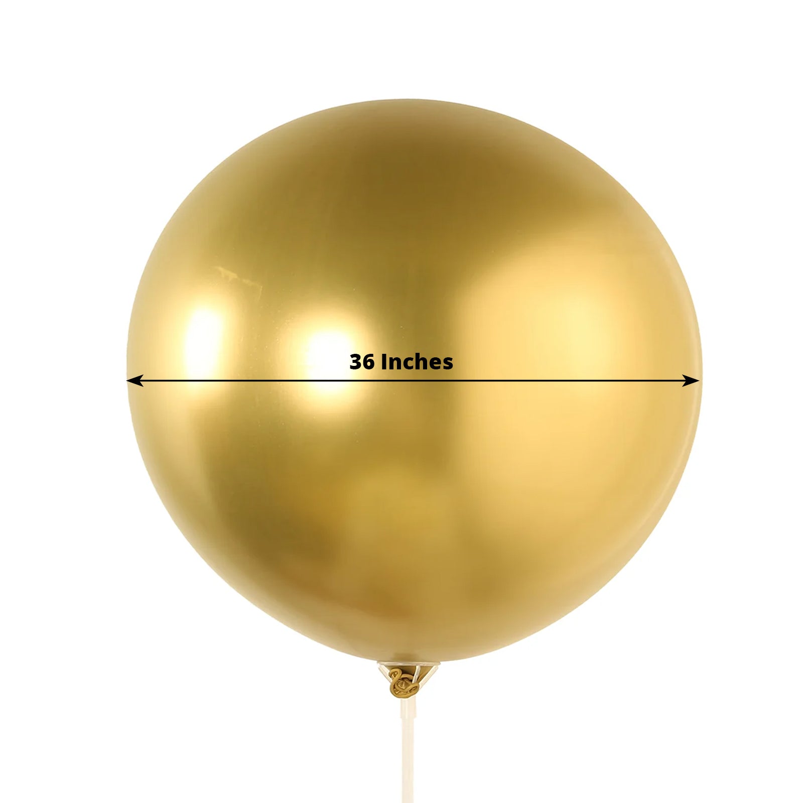 5 Pack Metallic Chrome Gold Biodegradable Balloons, 36" Large Round Eco - friendly Thickened Latex Party Balloons - Bell Racket Store