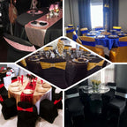 5 Pack Metallic Shimmer Tinsel Spandex Chair Sashes Hunter Emerald Green - Durable and Reusable Stretch Chair Bands - Bell Racket Store