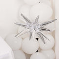 5 Pack Metallic Silver 14 - Point Starburst Mylar Foil Balloons, 22" Fireworks Star Explosion Party Balloons - Bell Racket Store