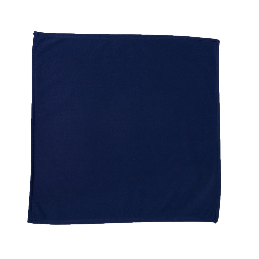 5 Pack Navy Blue Scuba Napkins â€“ 17"x17", Wrinkle - Free & Stain Resistant Cloth Napkins - Bell Racket Store