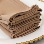5 Pack Nude Scuba Napkins â€“ 17"x17", Wrinkle - Free & Stain Resistant Cloth Napkins - Bell Racket Store