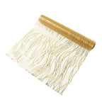 5 Pack Organza 12"x108" Table Runners Gold - Gold Wave Design - Bell Racket Store