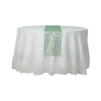 5 Pack Organza 12"x108" Table Runners Hunter Emerald Green - Gold Wave Design - Bell Racket Store