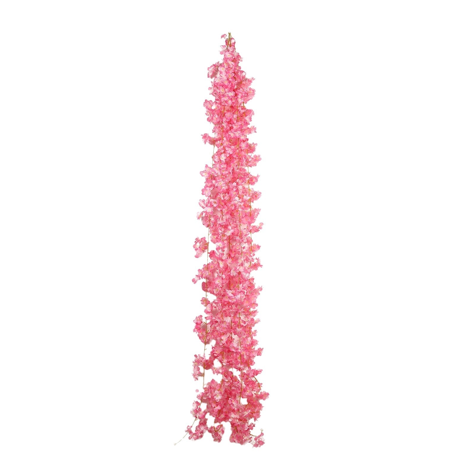 5 Pack Pink Artificial Cherry Blossom Floral Garland, 6ft Silk Flower Hanging Vines - Bell Racket Store