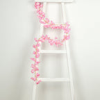 5 Pack Pink Artificial Cherry Blossom Floral Garland, 6ft Silk Flower Hanging Vines - Bell Racket Store