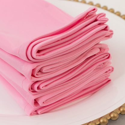 5 Pack Pink Scuba Napkins â€“ 17"x17", Wrinkle - Free & Stain Resistant Cloth Napkins - Bell Racket Store