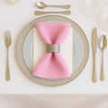5 Pack Pink Scuba Napkins â€“ 17"x17", Wrinkle - Free & Stain Resistant Cloth Napkins - Bell Racket Store