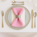 5 Pack Pink Scuba Napkins â€“ 17"x17", Wrinkle - Free & Stain Resistant Cloth Napkins - Bell Racket Store