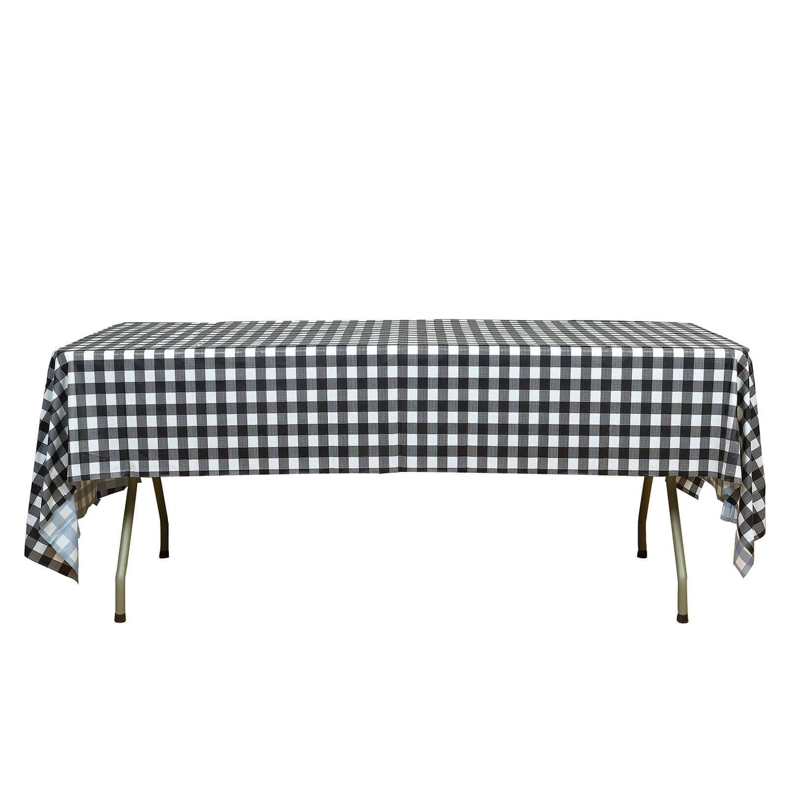 5 - Pack Plastic Table Covers Black Checkered Rectangle - Durable PVC Disposable Covers for Events 54"x108" - Bell Racket Store