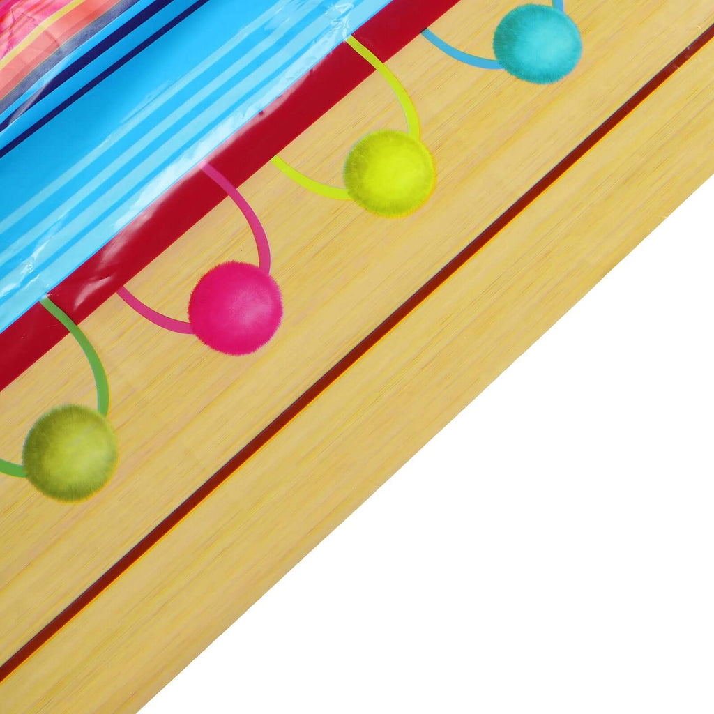 5 - Pack Plastic Table Covers Mexican Serape Rectangle - Vibrant PVC Disposable Tablecloths for Cinco De Mayo 54"x108" - Bell Racket Store