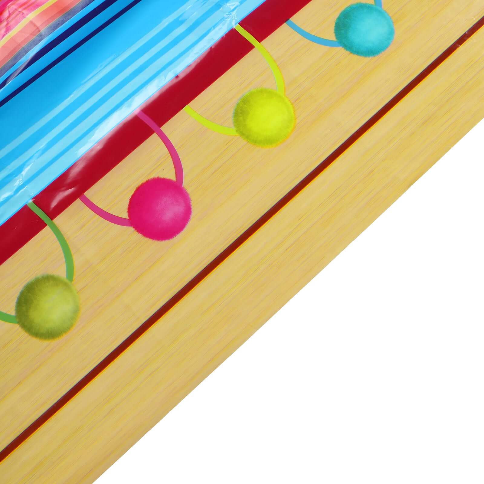 5 - Pack Plastic Table Covers Mexican Serape Rectangle - Vibrant PVC Disposable Tablecloths for Cinco De Mayo 54"x108" - Bell Racket Store