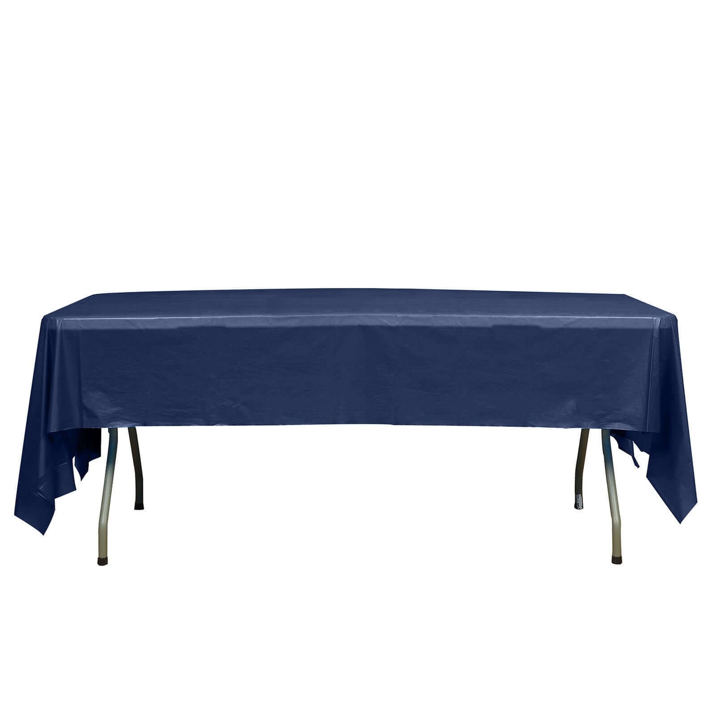 5 - Pack Plastic Table Covers Navy Blue Rectangle - Reliable PVC Disposable Covers for Gatherings 54"x108" - Bell Racket Store
