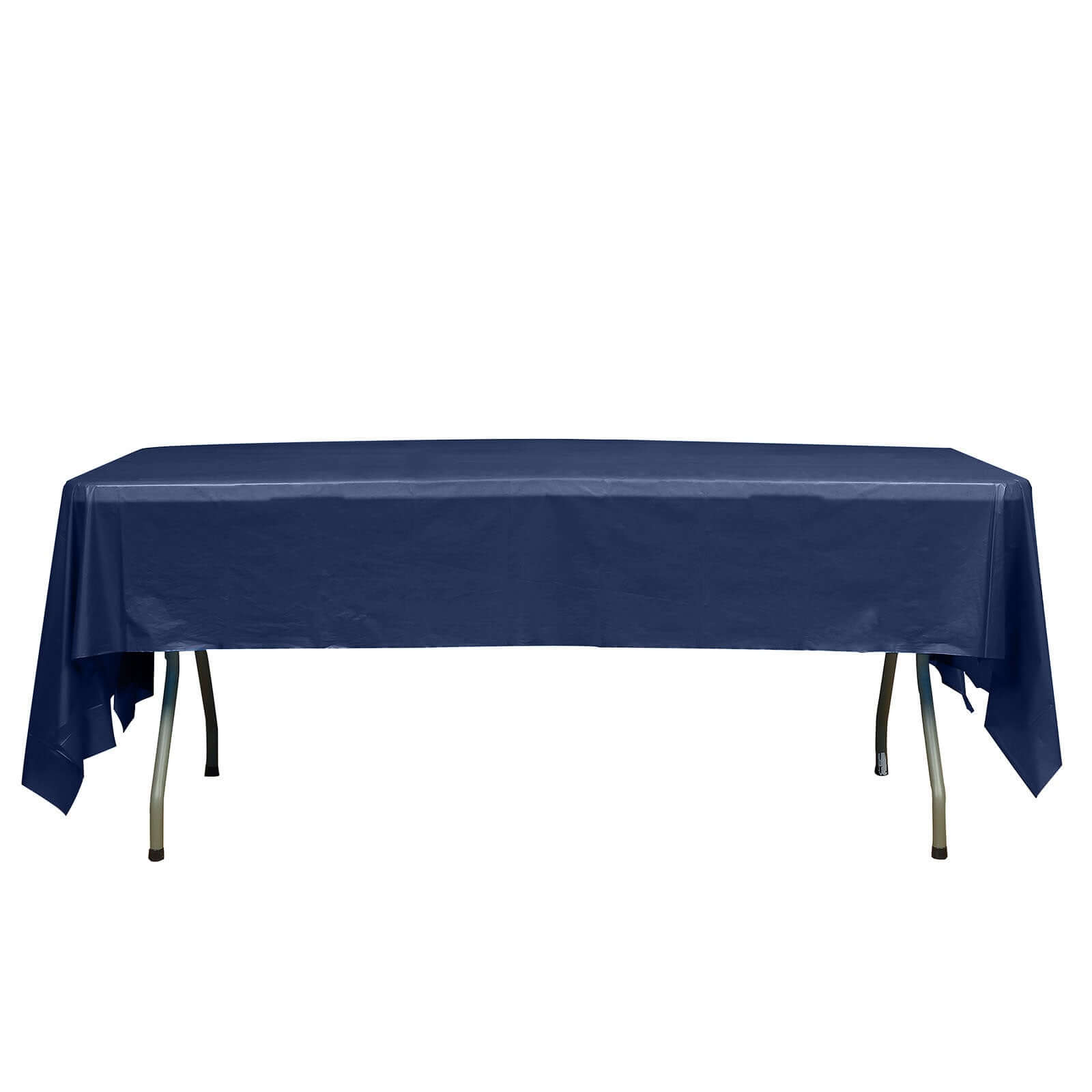 5 - Pack Plastic Table Covers Navy Blue Rectangle - Reliable PVC Disposable Covers for Gatherings 54"x108" - Bell Racket Store