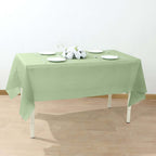 5 - Pack Plastic Table Covers Sage Green Rectangle - Reliable PVC Disposable Covers for Gatherings 54"x108" - Bell Racket Store