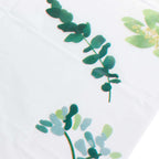 5 - Pack Plastic Table Covers White/Green Rectangle with Eucalyptus Leaves Print - Decorative PVC Disposable Tablecloths 54"x108" - Bell Racket Store