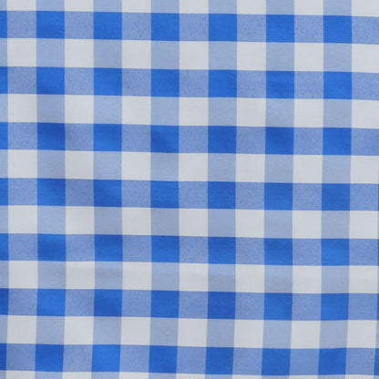 5 Pack Polyester 15"x15" Napkins Blue/White Buffalo Plaid Gingham Style Cloth Napkins - NestOCart