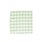 5 Pack Polyester 15"x15" Napkins Sage Green/White Buffalo Plaid Gingham Style Cloth Napkins - Bell Racket Store