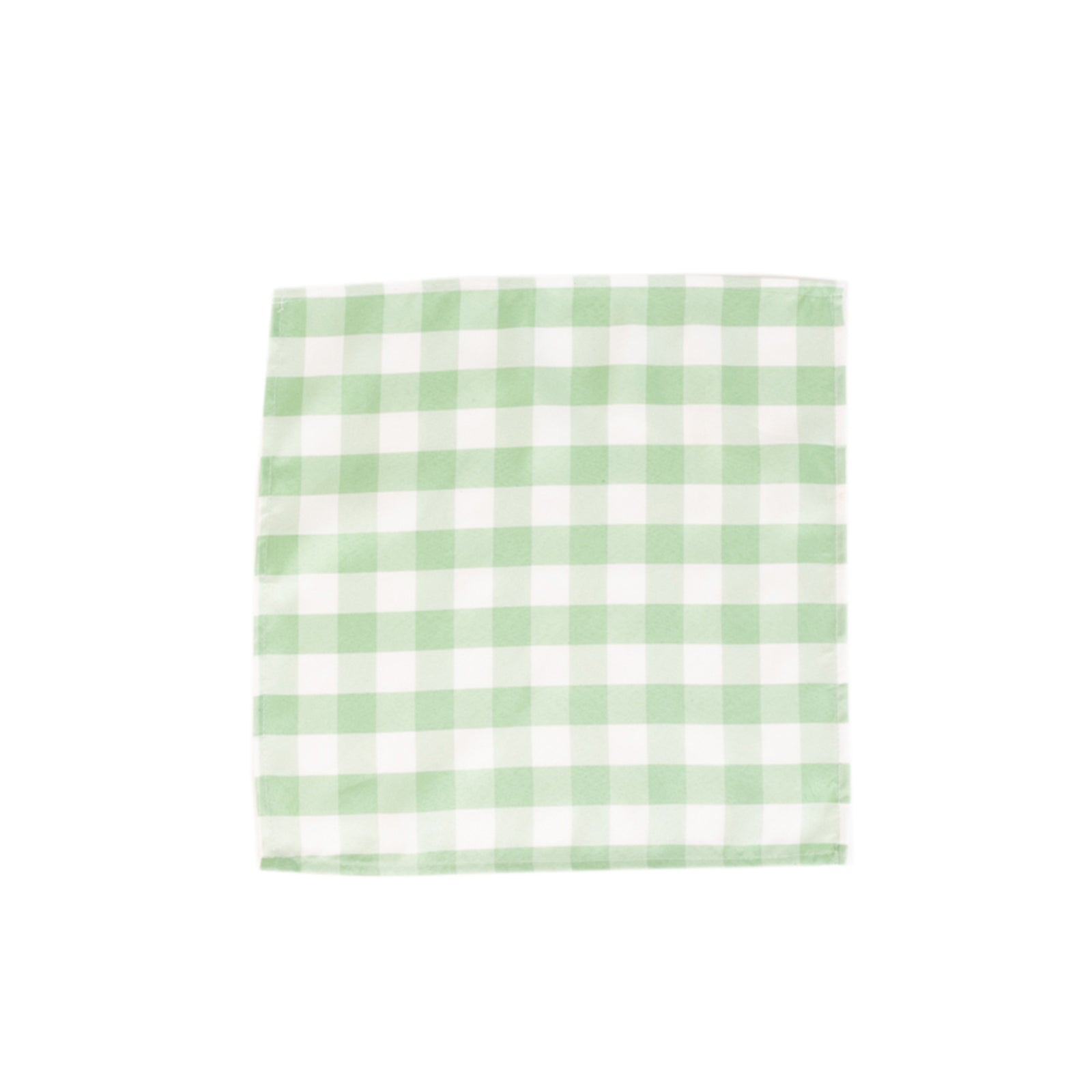 5 Pack Polyester 15"x15" Napkins Sage Green/White Buffalo Plaid Gingham Style Cloth Napkins - Bell Racket Store