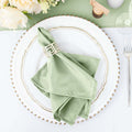 5 Pack Polyester 17"x17" Napkins Sage Green - Durable & Wrinkle Resistant Dinner Napkins