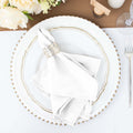 5 Pack Polyester 17"x17" Napkins White - Durable & Wrinkle Resistant Dinner Napkins for Everyday Dining & Events