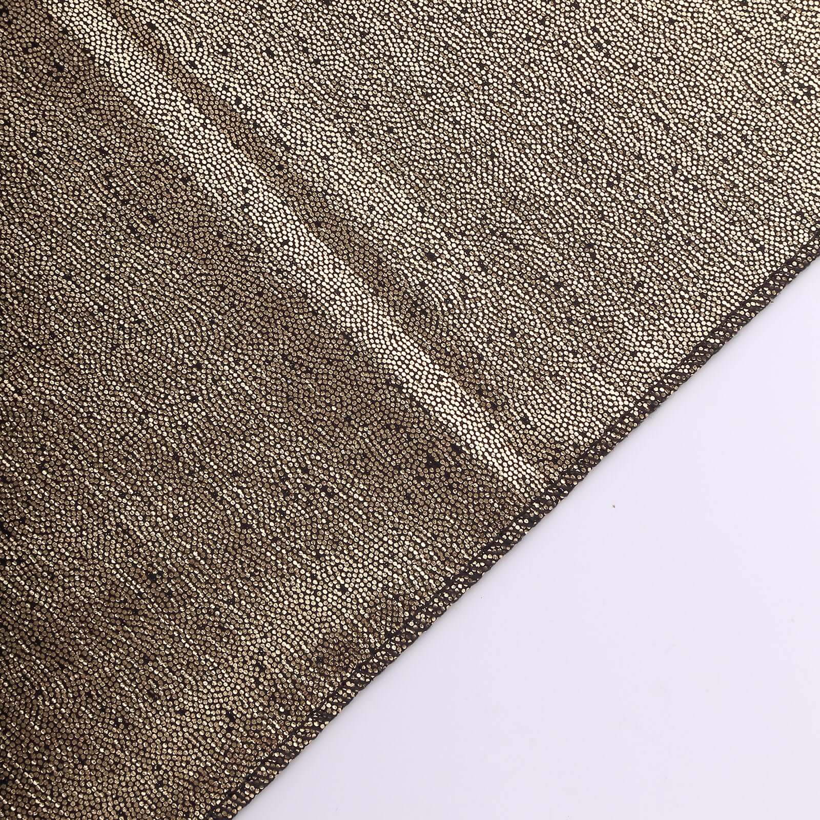 5 Pack Polyester 20"x20" Napkins Antique Gold Shimmer Sequin Dots - Luminous Cloth Napkins - Bell Racket Store